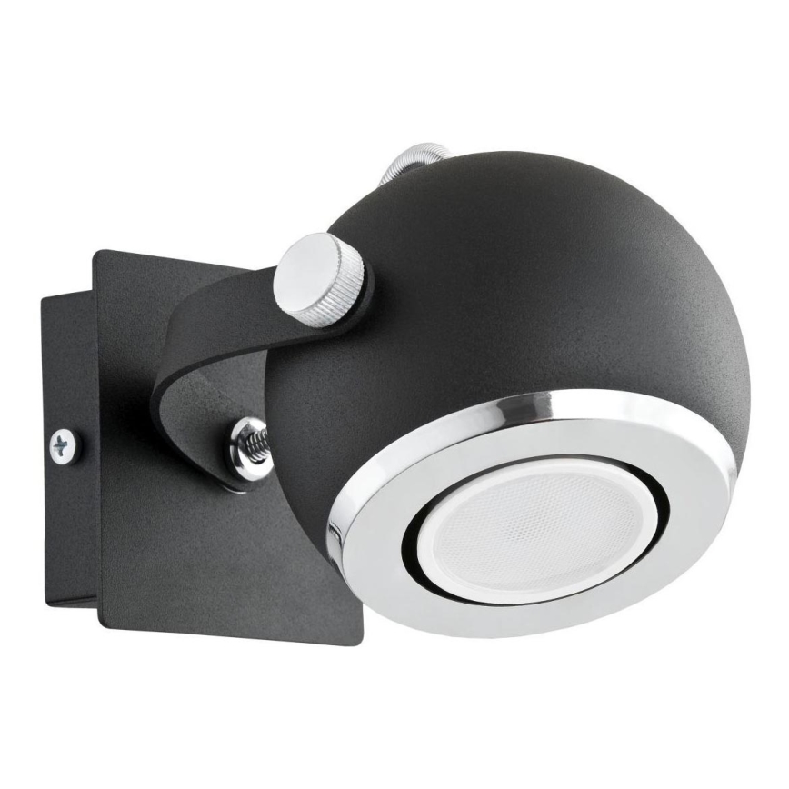 Argon 3638 - Kohtvalgusti seinale KOS 1xGU10/5W/230V must/läikiv kroom