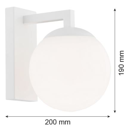 Argon 3733 - Seinavalgusti ASPEN 1xE27/15W/230V valge