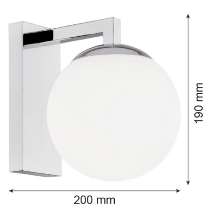 Argon 3735 - Seinavalgusti ASPEN 1xE27/15W/230V läikiv kroom