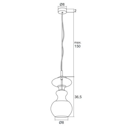 Argon 3800 - LED Lühter MODENA LED/8W/230V