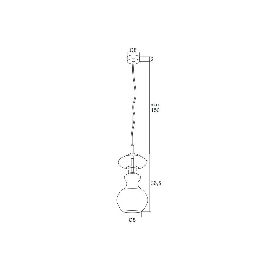 Argon 3800 - LED Lühter MODENA LED/8W/230V