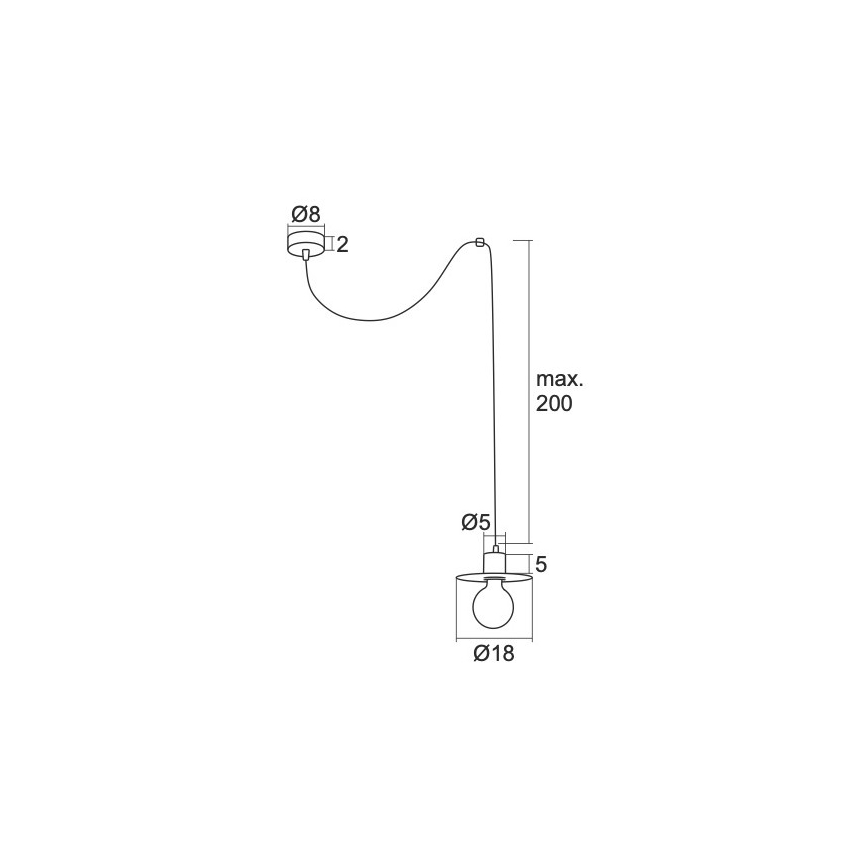 Argon 3835 - Lühter CORSO 1xE27/15W/230V must