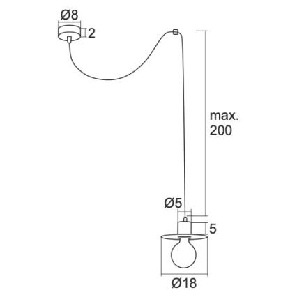 Argon 3836 - Lühter CORSO 1xE27/15W/230V läikiv kroom