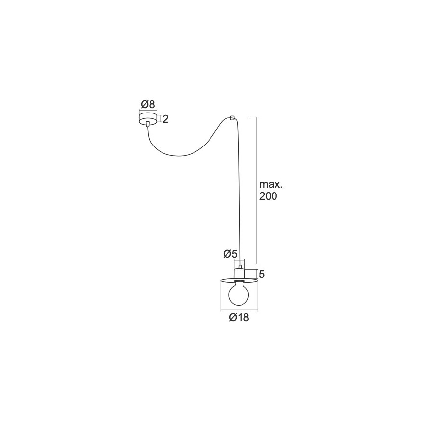 Argon 3836 - Lühter CORSO 1xE27/15W/230V läikiv kroom