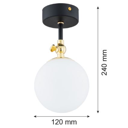 Argon 4003 - Vannitoa kinnitatav lühter LATINA 1xE14/7W/230V IP44 must/messing