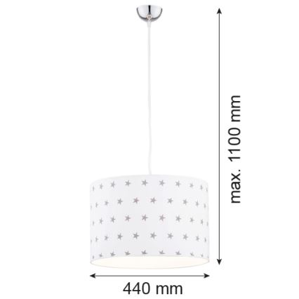 Argon 4133 - Lühter MAGIC 1xE27/15W/230V valge