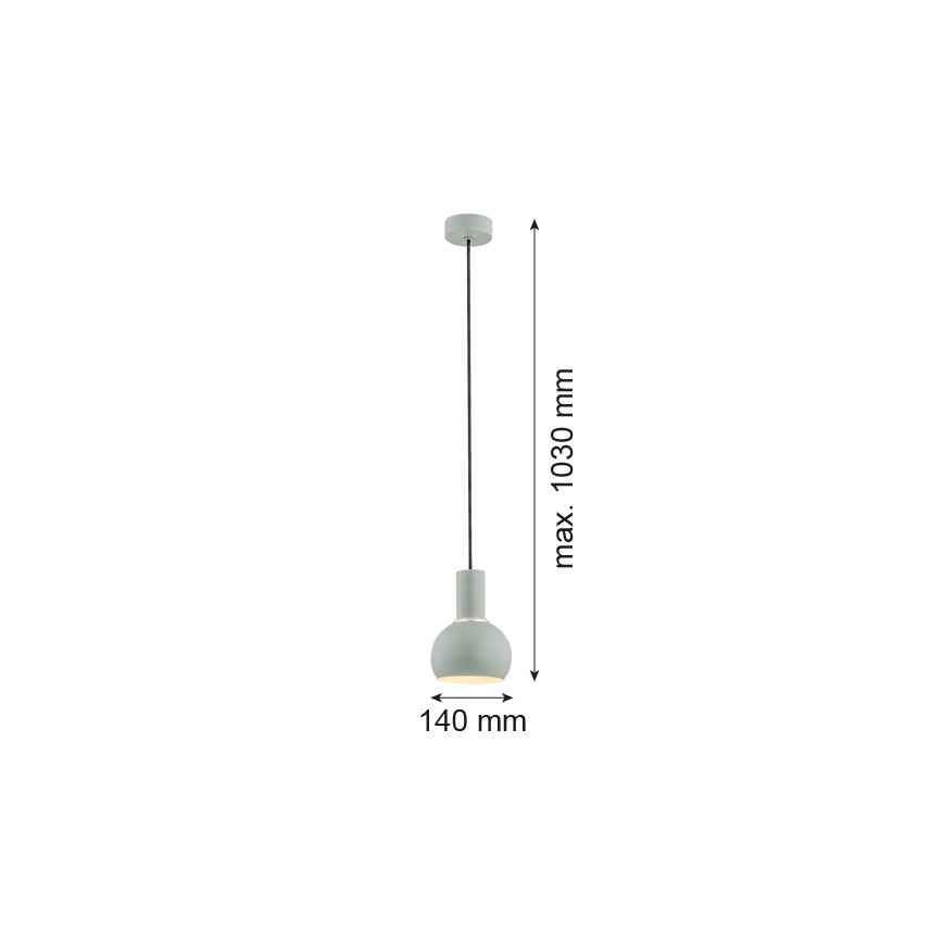 Argon 4214 - Lühter SINES 1xE27/15W/230V roheline