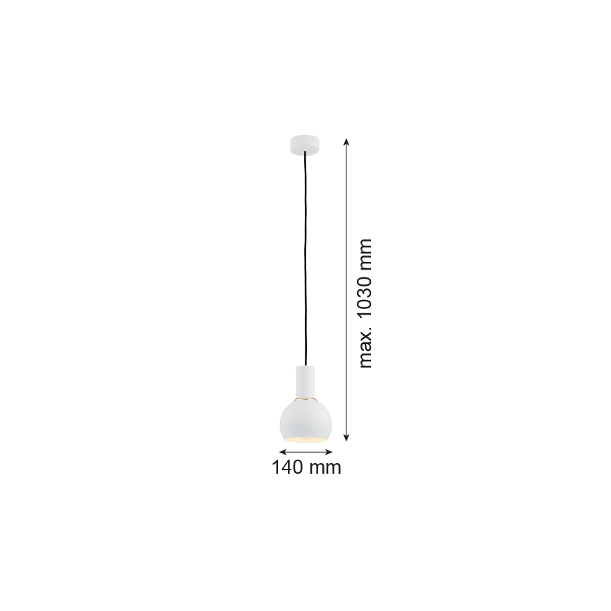 Argon 4215 - Lühter SINES 1xE27/15W/230V d. 14 cm valge