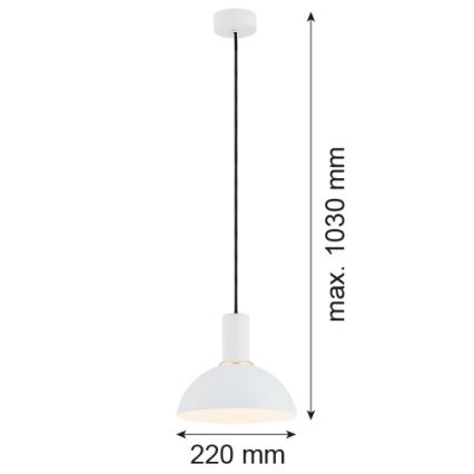 Argon 4220 - Lühter SINES 1xE27/15W/230V d. 28 cm valge