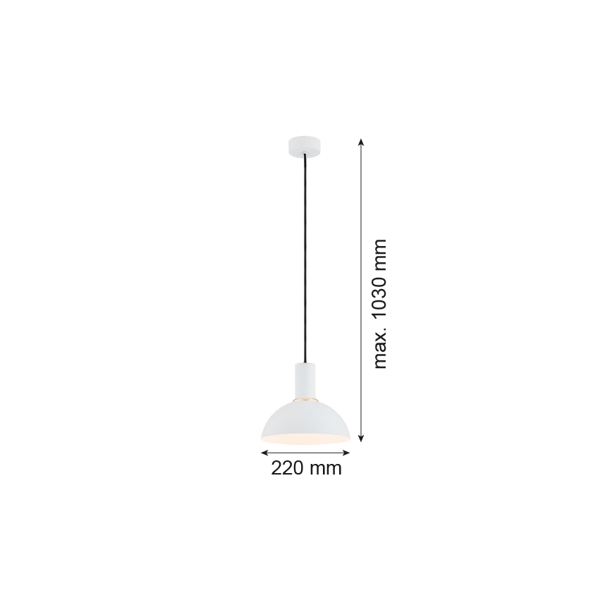 Argon 4220 - Lühter SINES 1xE27/15W/230V d. 28 cm valge