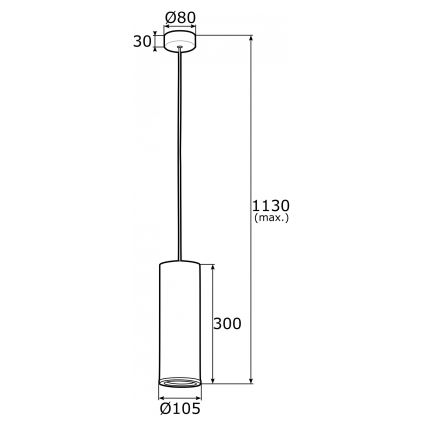 Argon 4246 - Lühter LINEA 1xE27/15W/230V messing/must