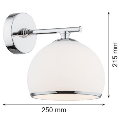 Argon 4254 - Seinavalgusti MARBELLA 1xE27/15W/230V läikiv kroom