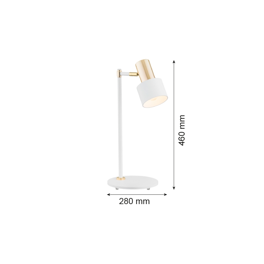 Argon 4256 - Laualamp DORIA 1xE27/15W/230V valge/messing