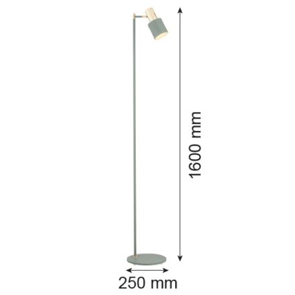 Argon 4271 - Põrandalamp DORIA 1xE27/15W/230V roheline/messing