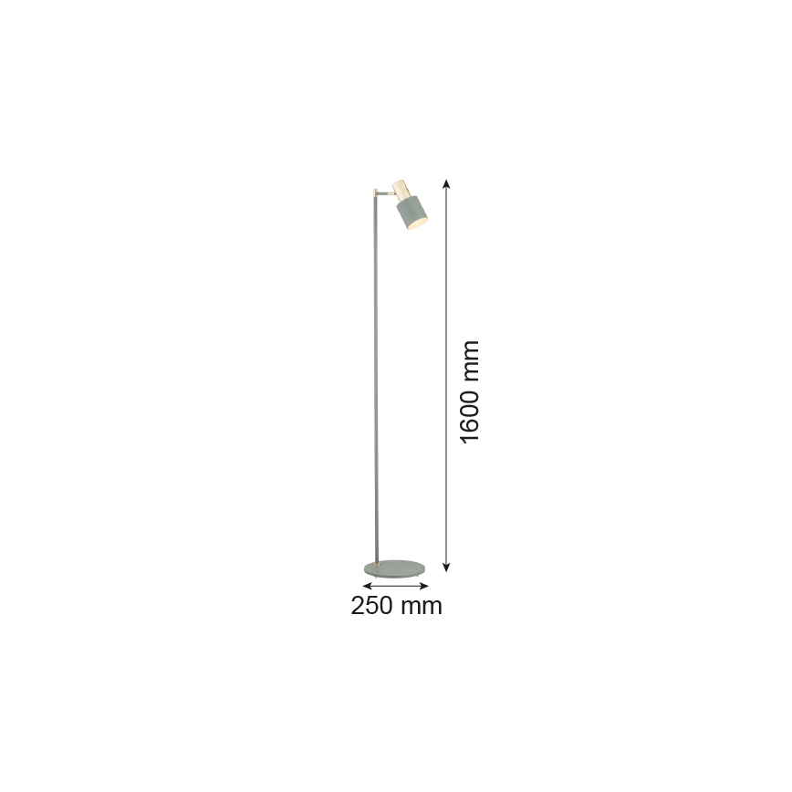 Argon 4271 - Põrandalamp DORIA 1xE27/15W/230V roheline/messing