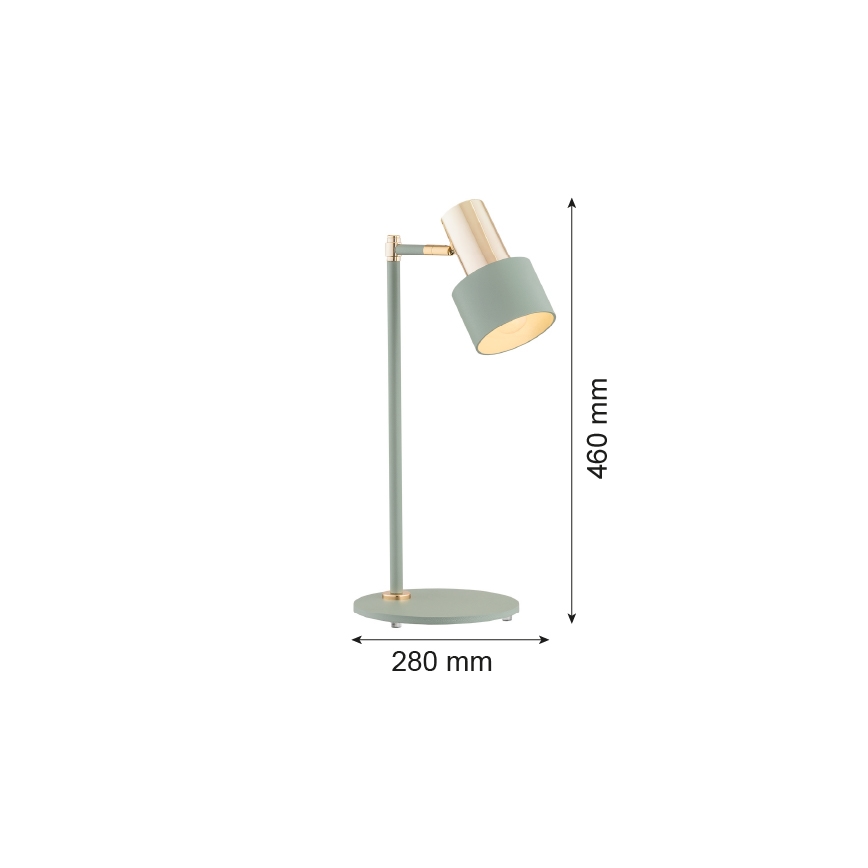 Argon 4276 - Laualamp DORIA 1xE27/15W/230V roheline/messing