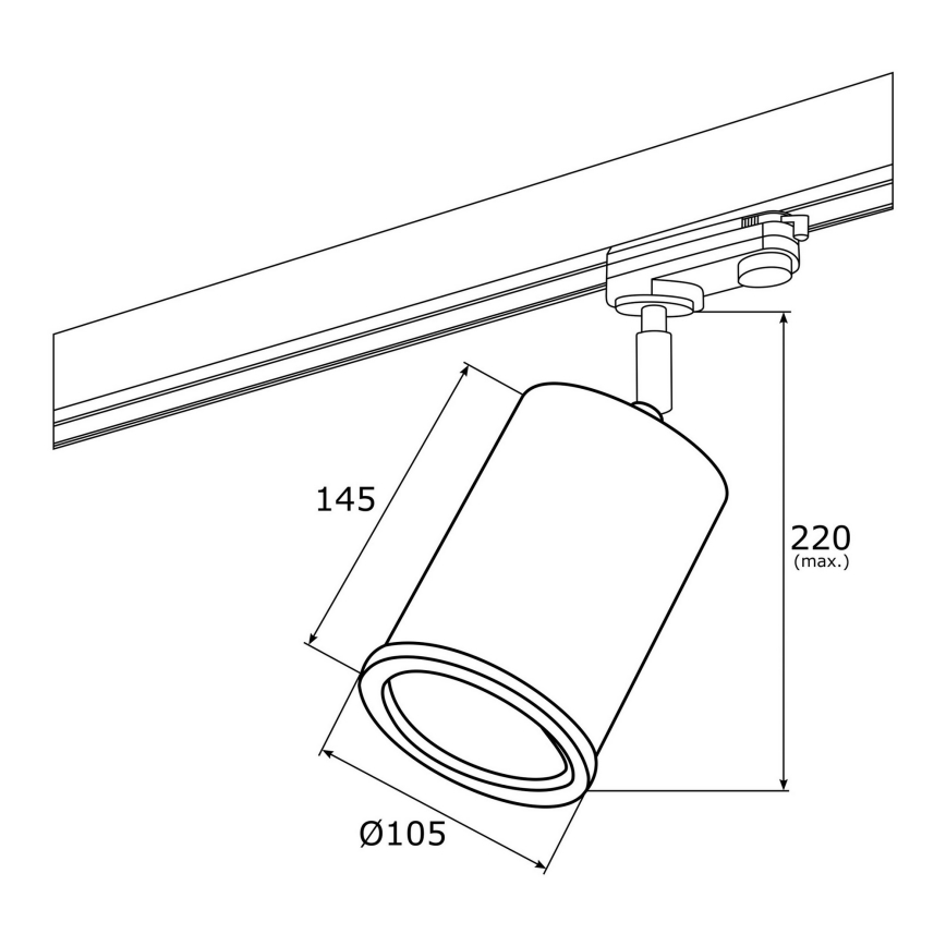 Argon 4303 - Kohtvalgusti rööbassüsteemile DELF 1xE27/15W/230V kuldne