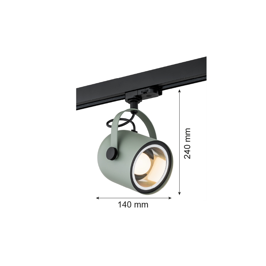 Argon 4310 - Kohtvalgusti rööbassüsteemile NET 1xE27/15W/230V roheline