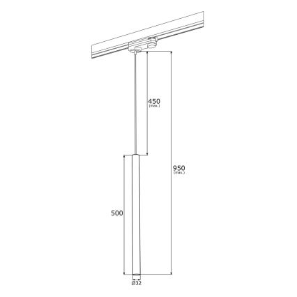 Argon 4319 - LED Lühter rööbassüsteemile ELBRUS LED/4,5W/230V messing