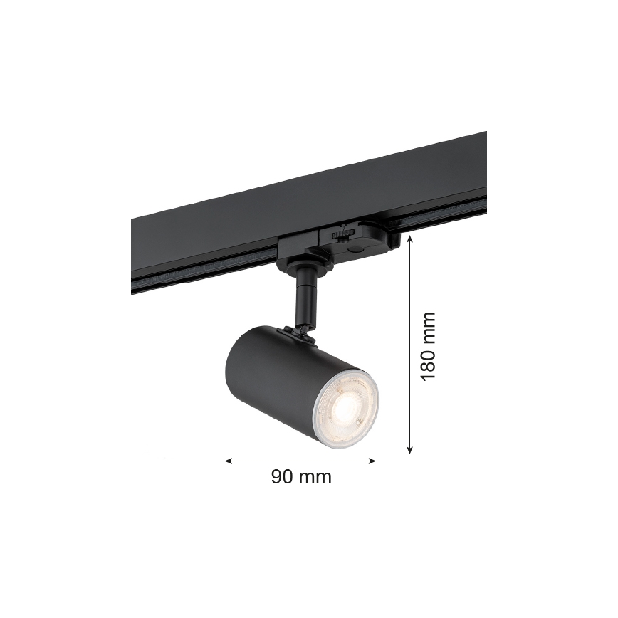 Argon 4329 - Kohtvalgusti rööbassüsteemile HORTA 1xGU10/5W/230V must