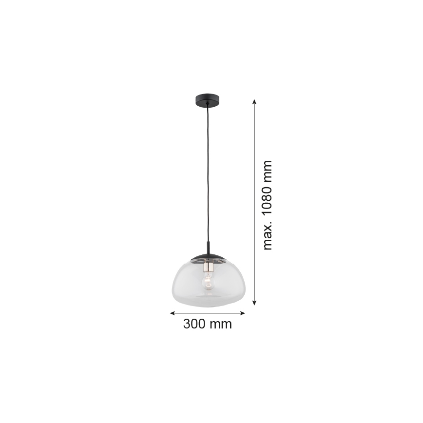 Argon 4332 - Lühter TRINI 1xE27/15W/230V d. 30 cm must