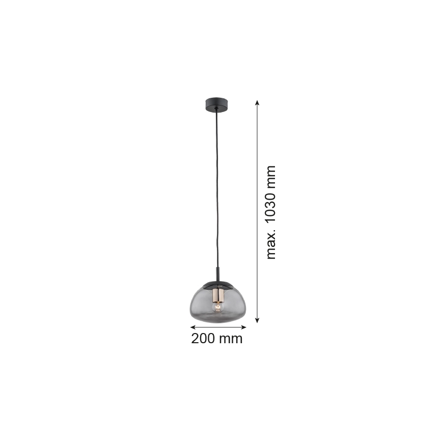Argon 4333 - Lühter TRINI 1xE27/15W/230V d. 20 cm  must