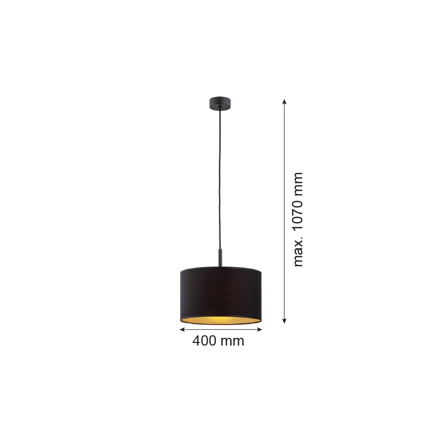 Argon 4341 - Lühter KARIN 1xE27/15W/230V must/kuldne