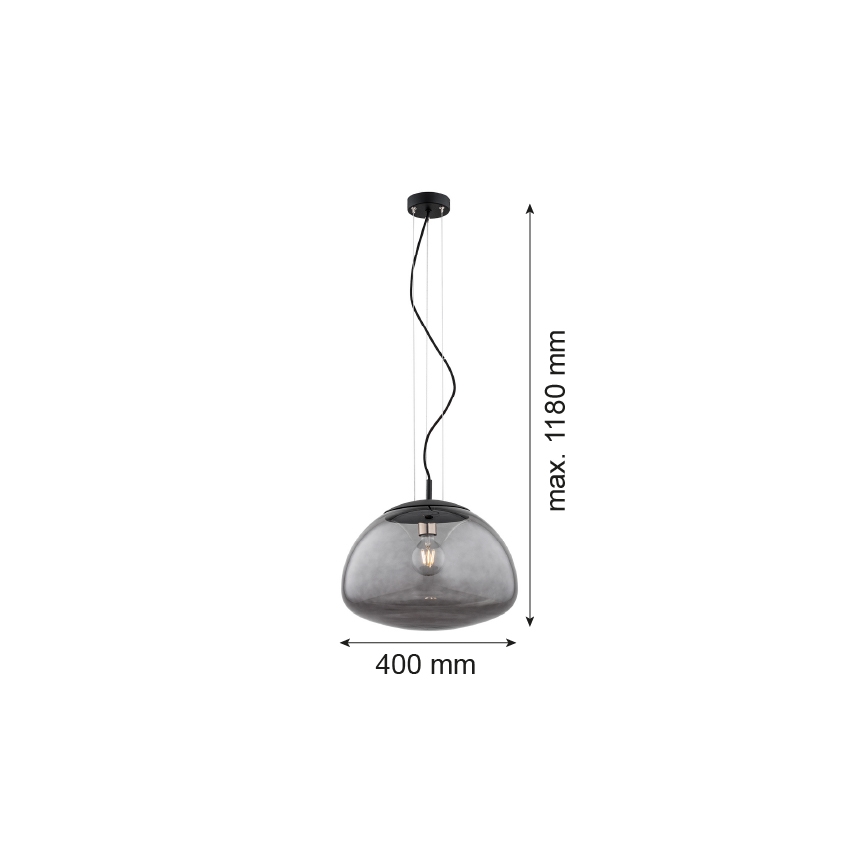 Argon 4350 - Lühter TRINI 1xE27/15W/230V d. 40 cm must
