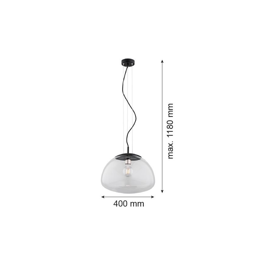 Argon 4351 - Lühter TRINI 1xE27/15W/230V d. 40 cm must