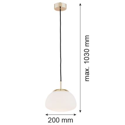 Argon 4352 - Lühter TRINI 1xE27/15W/230V d. 20 cm kuldne