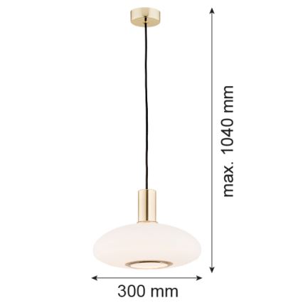 Argon 4358 - Lühter SAGUNTO 1xE27/15W/230V diameeter 30 cm messing