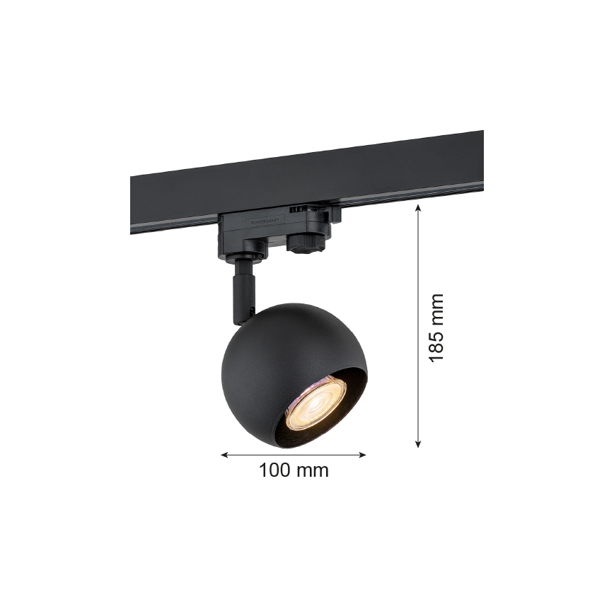 Argon 4379 - Kohtvalgusti rööbassüsteemi MURI 1xGU10/5W/230V must