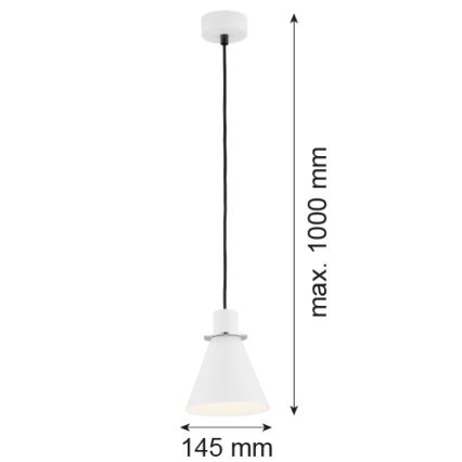 Argon 4681 - Lühter BEVERLY 1xE27/15W/230V valge/läikiv kroom
