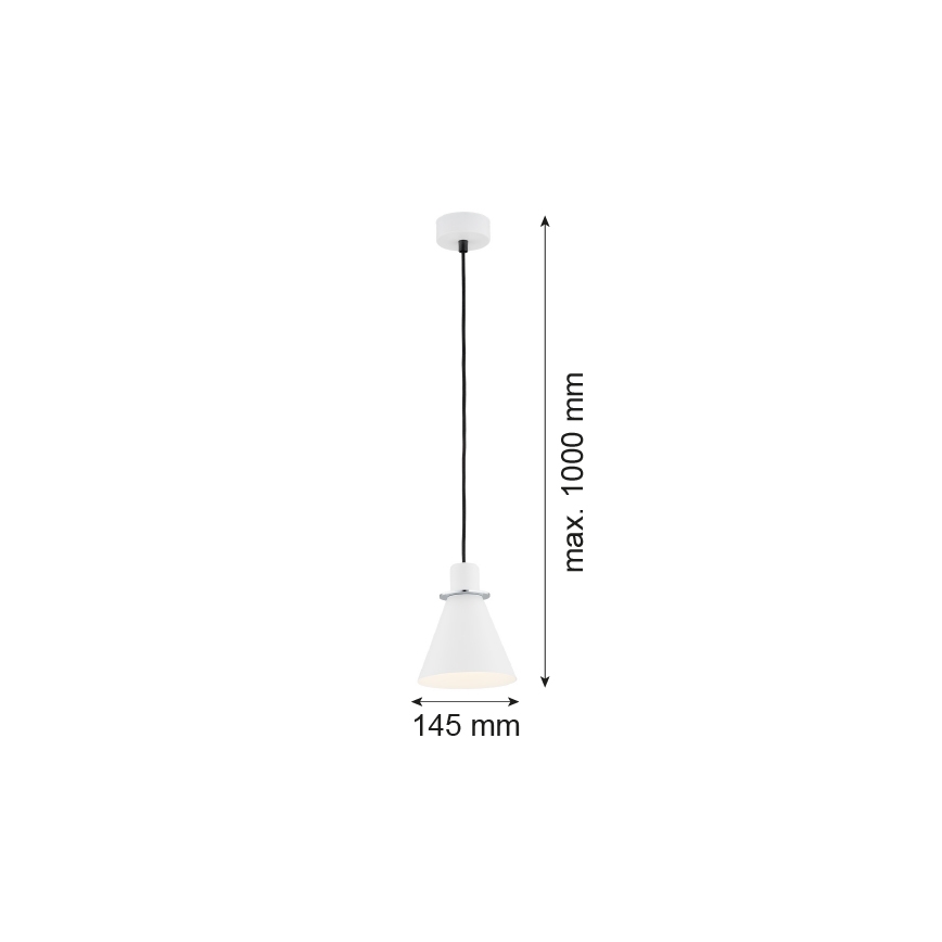 Argon 4681 - Lühter BEVERLY 1xE27/15W/230V valge/läikiv kroom