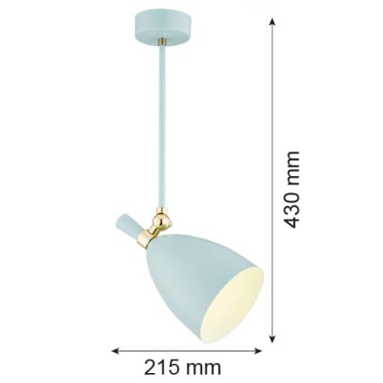 Argon 4685 - Lühter CHARLOTTE 1xE27/15W/230V sinine/kuldne