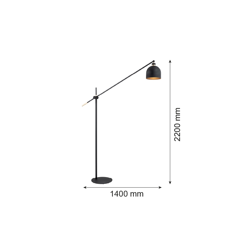 Argon 4735 - Põrandalamp DETROIT 1xE27/15W/230V must