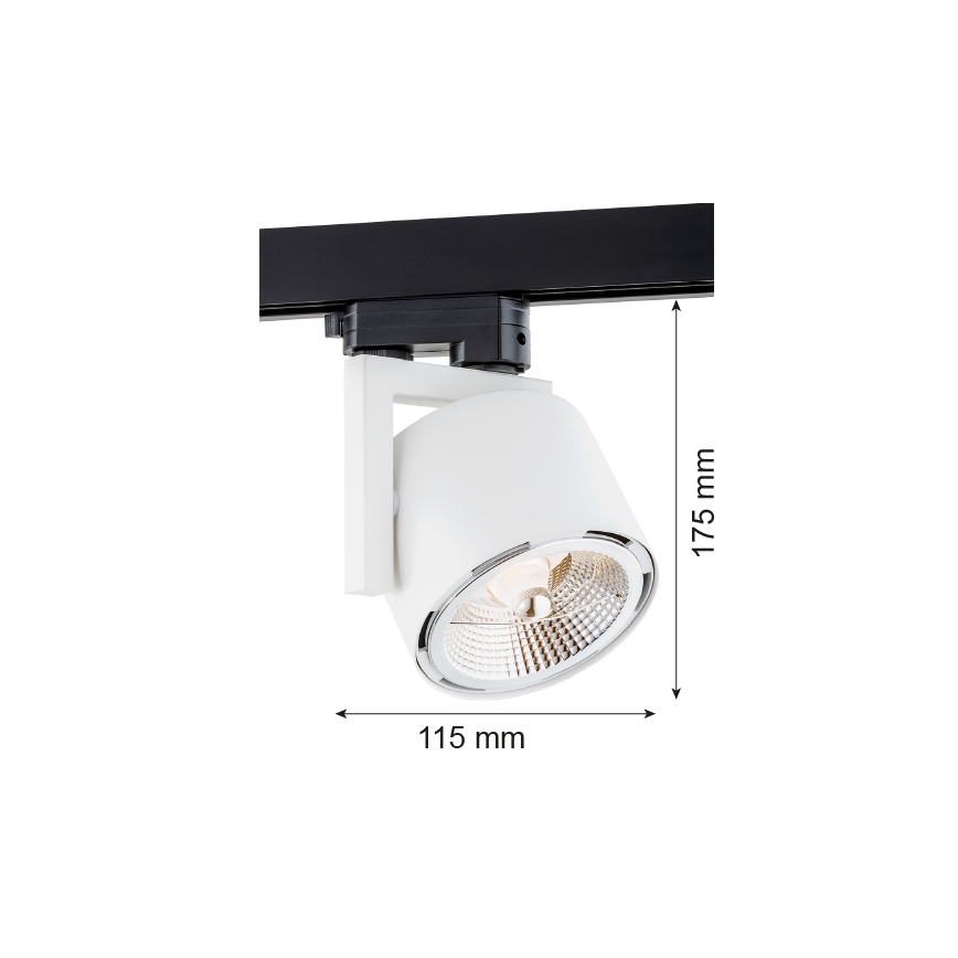 Argon 4750 - Kohtvalgusti rööbassüsteemi ALTO 1xGU10-AR111/12W/230V valge