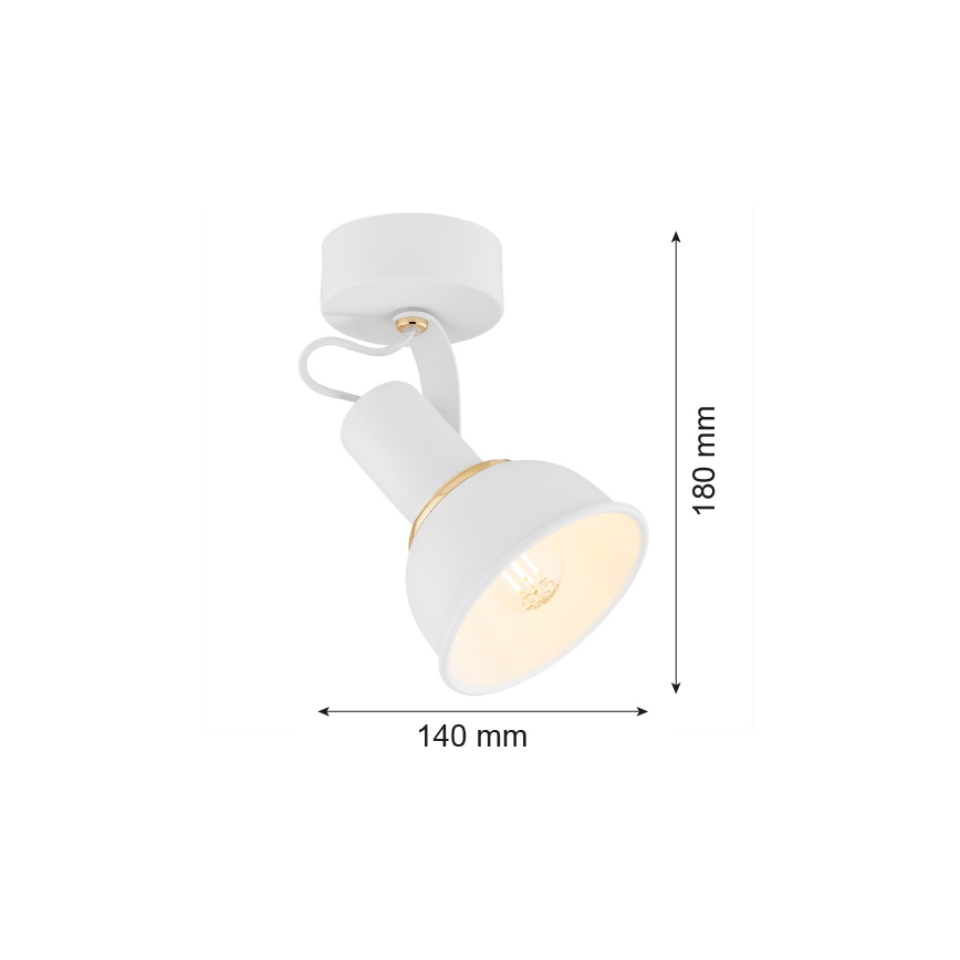 Argon 4899 - Kohtvalgusti TWIST 1xE14/7W/230V valge/kuldne