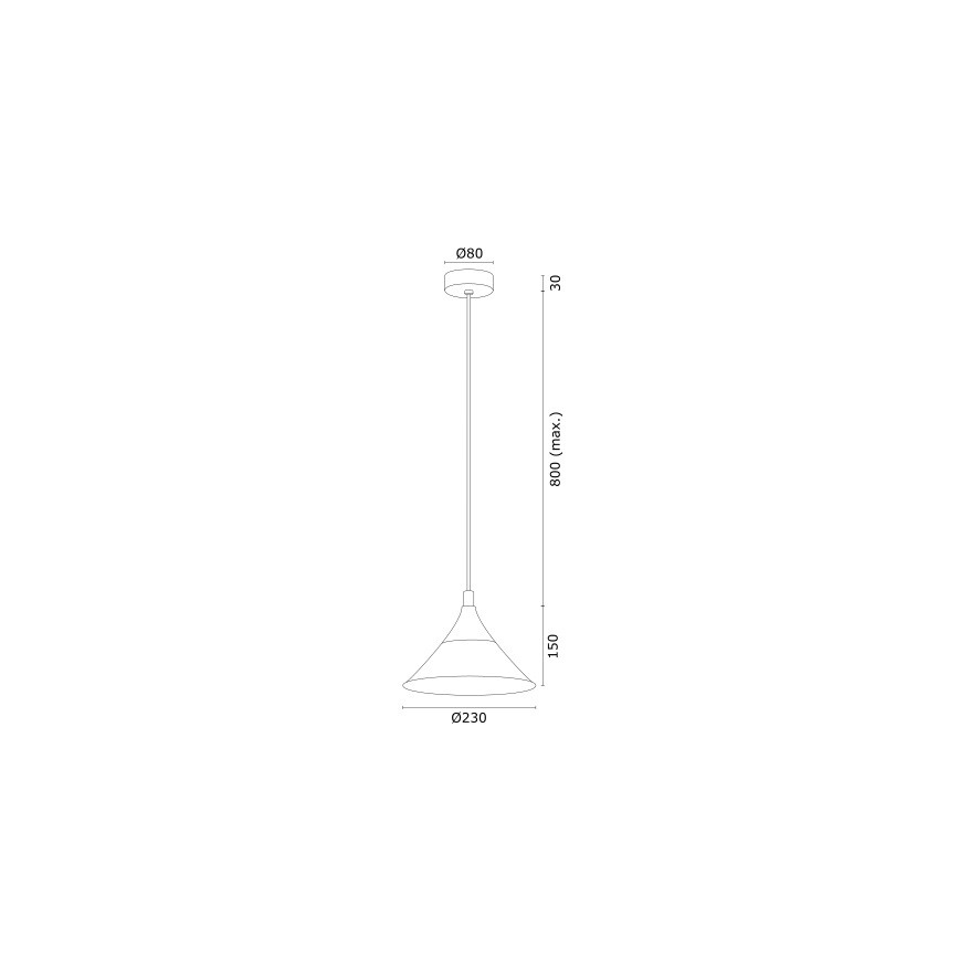 Argon 4903 - Lühter MASSETO 1xE27/15W/230V must/kuldne