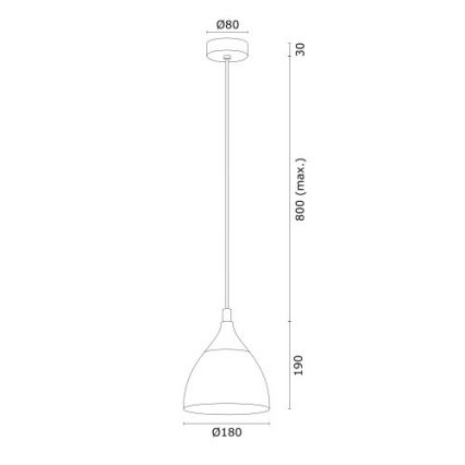 Argon 4905 - Lühter MURANO 1xE27/15W/230V must/kuldne