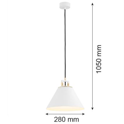 Argon 4914 - Lühter ORTE 1xE27/15W/230V valge