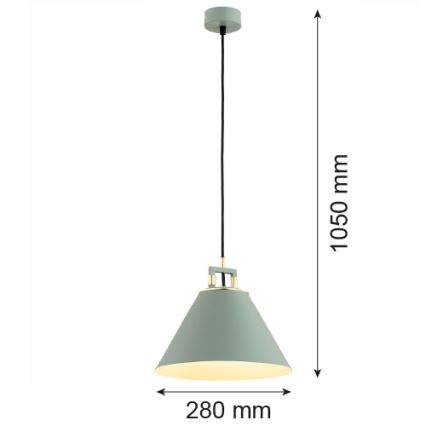 Argon 4916 - Lühter ORTE 1xE27/15W/230V roheline