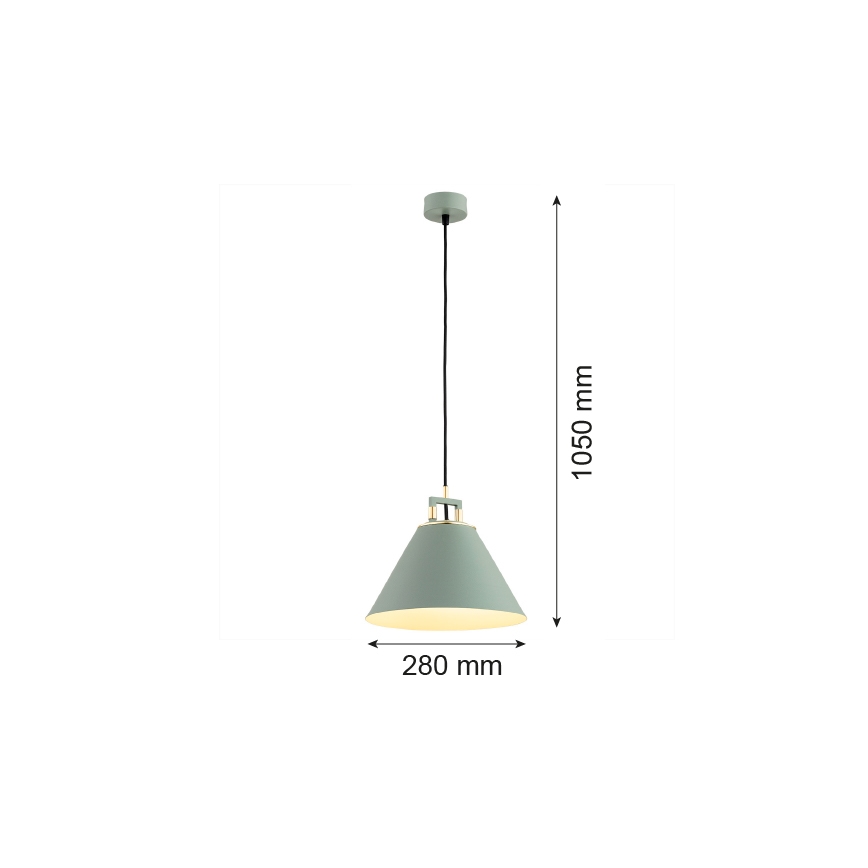 Argon 4916 - Lühter ORTE 1xE27/15W/230V roheline