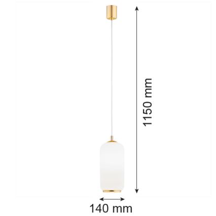 Argon 4993 - Lühter PALLADO 1xE27/15W/230V kuldne/valge