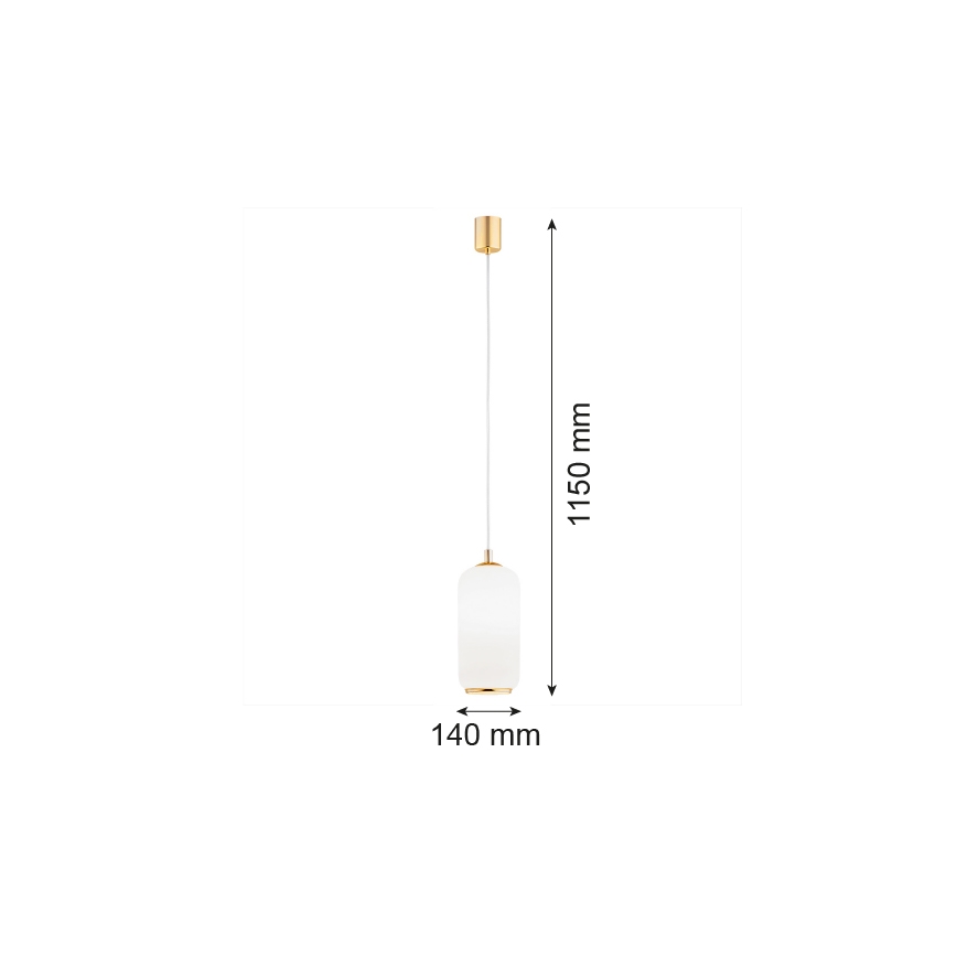 Argon 4993 - Lühter PALLADO 1xE27/15W/230V kuldne/valge