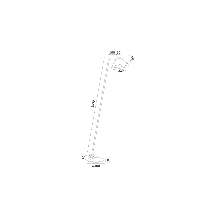 Argon 4997 - Põrandalamp GABIAN 1xE27/15W/230V valge