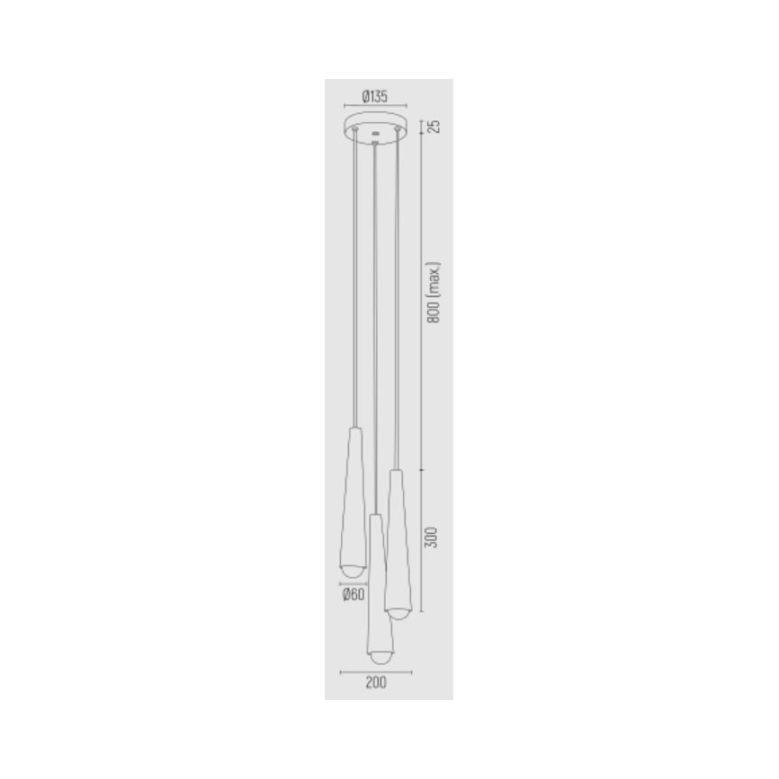 Argon 6103 - Lühter HOLLYWOOD 3xE14/7W/230V must