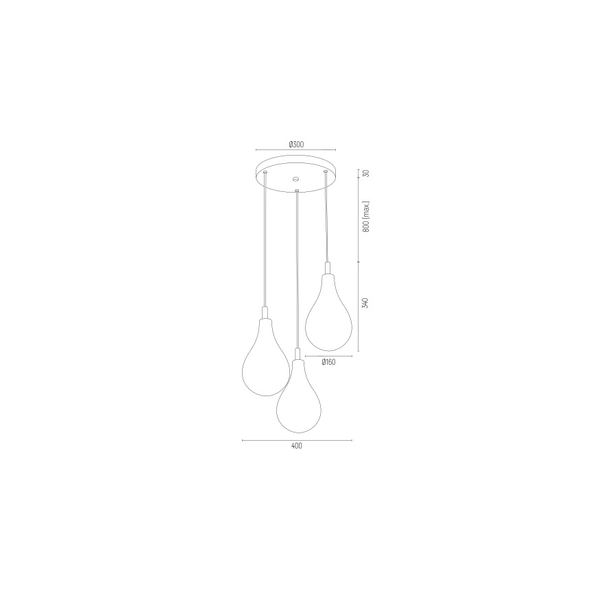 Argon 6105 - Lühter OAKLAND 3xG9/6W/230V must