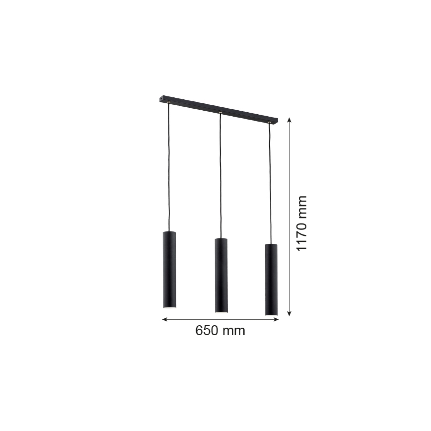 Argon 6112 - Lühter GOMERA 3xGU10/5W/230V must