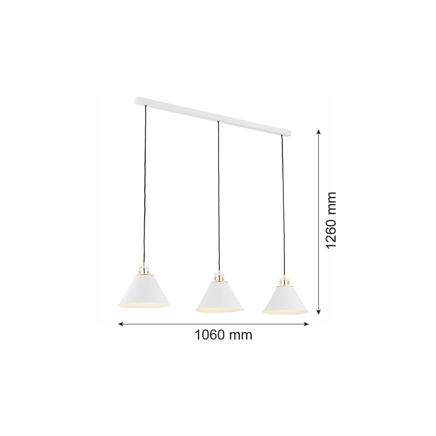 Argon 6291 - Laevalgusti FABIO 3xE14/7W/230V alabaster valge